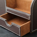 1pcs PU Leather Multi-function Desk Stationery Organizer Storage Box Pen/Pe