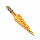 1/4 inch Hex Shank HSS High Speed Steel Titanium Coated Step Drill Bit 3-13