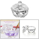2x Glass Crystal Bowl Cup Dappen Dish Arcylic Nail Art Liquid Powder Container
