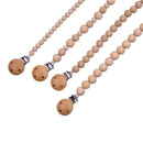 Baby Toddler Dummy Pacifier Soother Nipple Shield Wood Chain Clip Holder