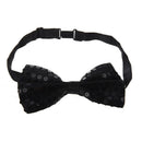 Sequin Bow Tie Dickie Bow Fancy Dress Dance Wear Party Emo (Black)