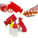2Pieces 200ml Plastic Sauce Bottle Condiment Dispenser Ketchup Mustard Sauce
