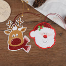 12PCS/Set Merry Christmas Kraft Paper Card Tags Labels DIY Hang Paper TagsBD3C