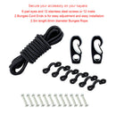 Kayak Canoe Bungee Kit Tie Down 8ft Rope 6pcs Nylon Padeyes 12pcs M5x30 Screws