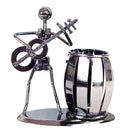 Creative Classical Guitar Metal Pen Pencil Holder Pot Office Tidy Container