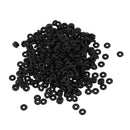 500 Black Rubber Stopper Rings/ Silicone Beads Fit European Clip Beads J8T1