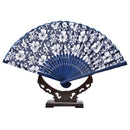 Chinese Summer+Bamboo+Folding Fabric Dancing HAND FAN Gift Decor Collection 3C