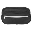 Simple Black Oxford Stationery Pouch Large Capacity Cosmetic Zippers Bag