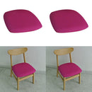 4pcs Stretch Dining Chair Seat Covers Desk Chair Cushion Protector Rose Red