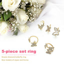 Rhinestone Opening Knuckle Ring for Women Charming Holiday Party Street Jewelry