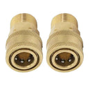 2X M22 Quick Release Connector to 1/4" Male Adapter Pressure Washer Coupling