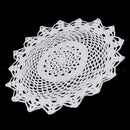 Flower White Lace Hand Crochet Doily Doilies Floral Table Mat Placemat 30cm