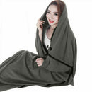 Fleece Sleeping Bag Liner Outdoor Travel Wilderness Camping Hiking Cold Grey New