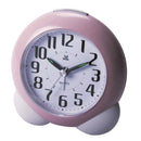 2pc Silent Night Light Cartoon Desktop Clock Kids Bedside Alarm Clock Pink/Green