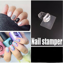 New Pure Clear Jelly Silicone Nail Art Stamper Scraper Sets Transparent Pol J1W7