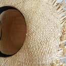 Spring Summer Floppy Raffia Beach Hat Fringed Straw Hats Wide Brim Sun Hat