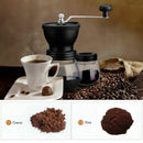 Manual Coffee Grinder with Storage Jar ,Soft brush , Conical Ceramic Burr Q