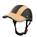 Safe Hard Bicycle Motorbike Helmet Visor Baseball Men Cap Hat Light Orange
