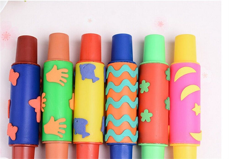 Rolling Plasticine Clay Mold Tool Flowers Decoration Roller Brush Kids Toys 3C