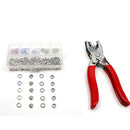 50pcs of 9.5mm Hollow Five-Prong Buckle +  Stainless Steel Pressure pliers IKN
