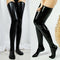 Fashion Womens Sexy Long Socks Thigh High Stockings Faux Leather Club-wear