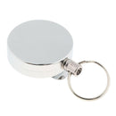 Anti Lost Key Chain Badge Holder Steel ID Card Belt Clip 50cm Steel Wire