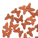 100x Natural Wood Butterfly Buttons 2 Holes for Scrapbooking Crafting Sewing