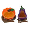 Eggplant & Pumpkin Bowls Bird Small Parrot Pigeons Cage Stand Cup