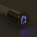 10mm Waterproof LED Battery Alternator Warning Light Lamp Dash Panel Blue