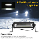 81W Offroad 27 LED Work Light Bar Car SUV Driving Fog Lamp IP67 Waterproof