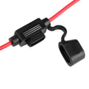 Mini In-Line Car Blade Fuse Holder 0.5ft 18AWG Wire with Waterproof Cover