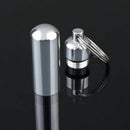 Keyring Tablets Medicine .Container Pill Box Aluminium Hol Drug Chain Key G B5X5