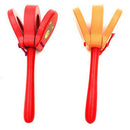 Solid Wooden Cartoon Long Handle Castanet Clapper Children Percussion Toys