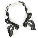 Women Bowknot Faux Collar Detachable Collar Decor Easy to Wear and Take off