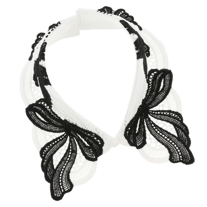 Women Bowknot Faux Collar Detachable Collar Decor Easy to Wear and Take off