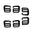 6 Pcs 1'' G Hook Outdoor Webbing Buckle Luggage Sack Strap Belt 25mm Black