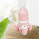 Mini Compact Rocket Shape Humidifier USB Ultrasonic Air Purifier LED Incens