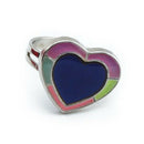 ring mood ring adjustable size color change heart light light M7V8