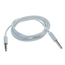 New 4 Pole 1m 3.5mm Male-Male Connector Cable Record Car Aux Audio Cord Hea I9O1