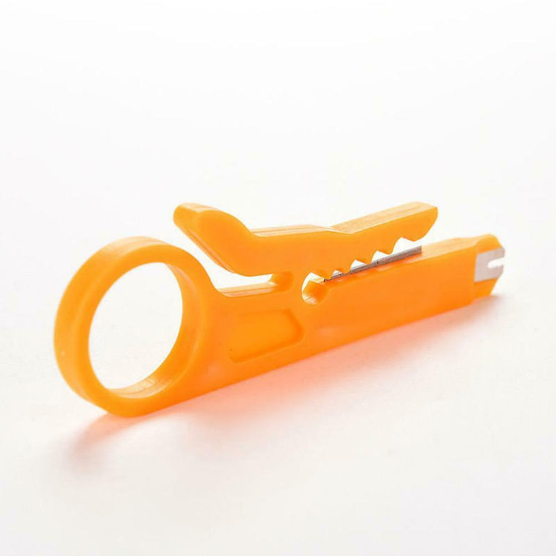 Wire Stripper Crimper Pliers Crimping Tool Cable Stripping Cutter (Yellow)