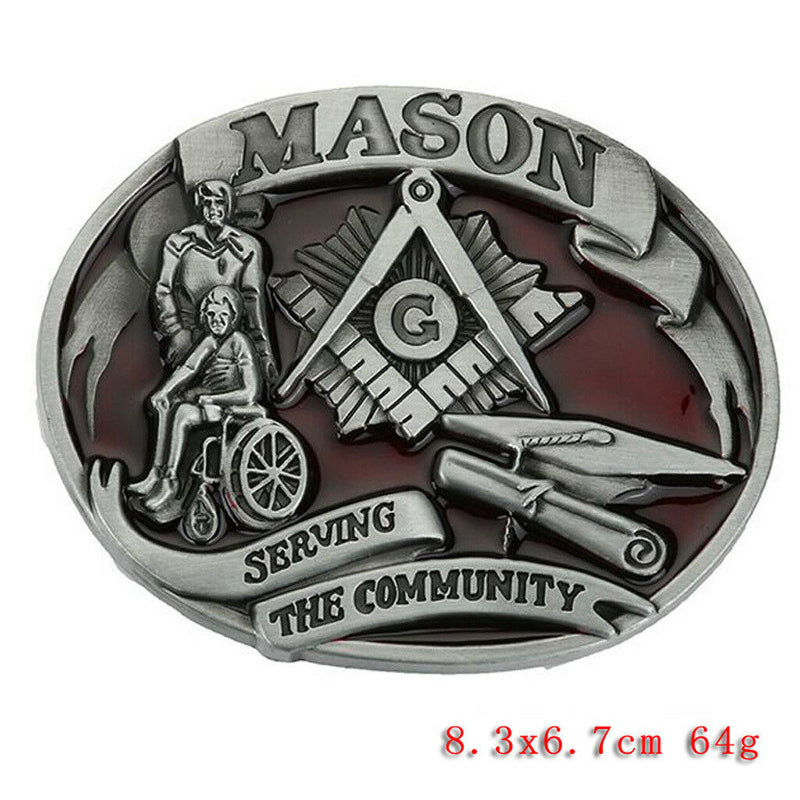 Men's Gift US American Nation Country Mason Belt Buckle USA Freemason Buckle