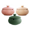 3pcs Nordic Style Ceramic Jewelry Storage Jar with Lid,  Cigarette Ash Tray Pink