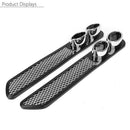 2Pcs Auto Car Grid Simulation Vent Double Tube Exhaust Pipe ABS Exterior BLK  SE