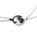 1 Pair Stainless Steel Yin Yang Cat Puzzle Piece Matching Couple Pendant