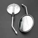2Pcs Motorcycle Back View Mirror Electric Bicycle Moped 8mm Thread Handlebars