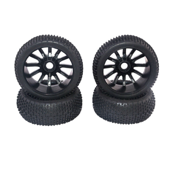 4pcs 1:8 Rubber Tires & Wheel Rim Fit for HPI RC Buggy Car Parts Accessories