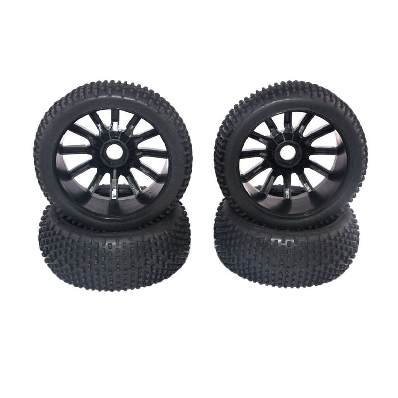 4pcs 1:8 Rubber Tires & Wheel Rim Fit for HPI RC Buggy Car Parts Accessories