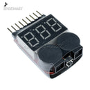 1-8S Lipo/Li-ion/Fe Battery Voltage 2IN1 Tester Low Voltage Buzzer Alarm New