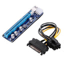 Ver008C 6Pin Pci-E 1X To 16X Riser Card Extender Usb 3.0 Cable For Mining