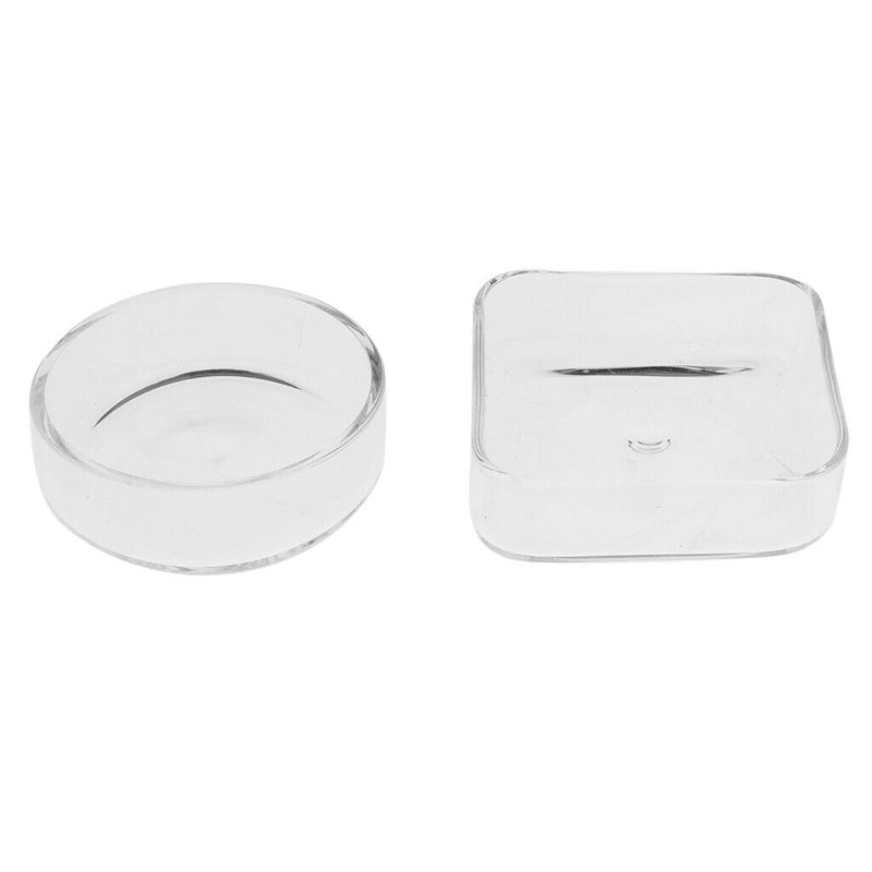 2 Pieces Shrimp Feed Plate Kitchen Accessories Comfortable Glass Material